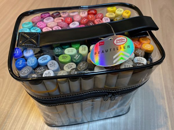 Make-up case with Copic markers